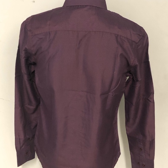 Deniko shirt button front purple modern fit M - Picture 4 of 4